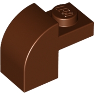 Lego kostka (kostička) 2x1x1 1/3 zakulacená nahoře, červeno hnědá (4505458, 4541261, 6035547)